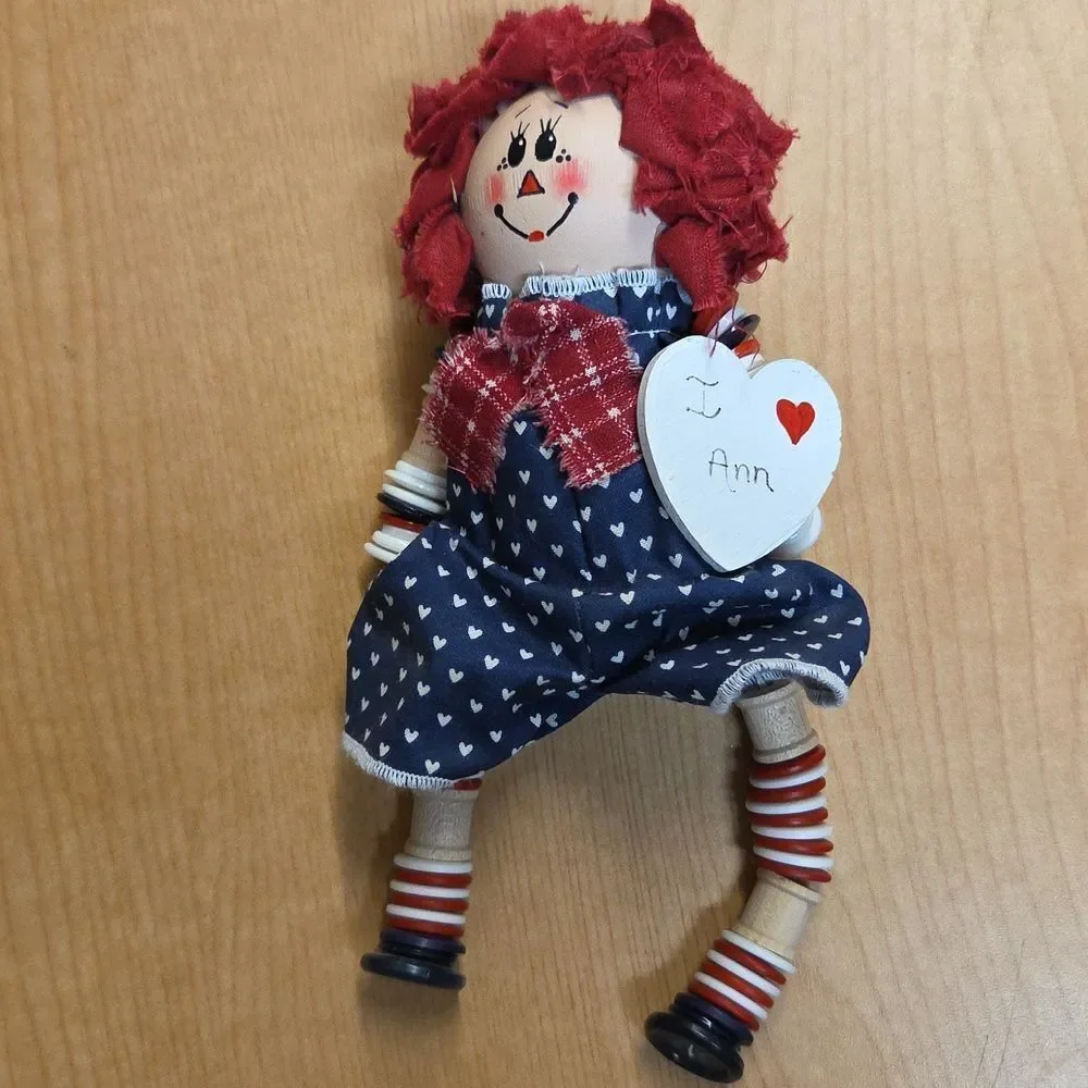 Raggedy Ann and Andy Dolls With Button Arms‎ And Legs Plus Little Golden Book